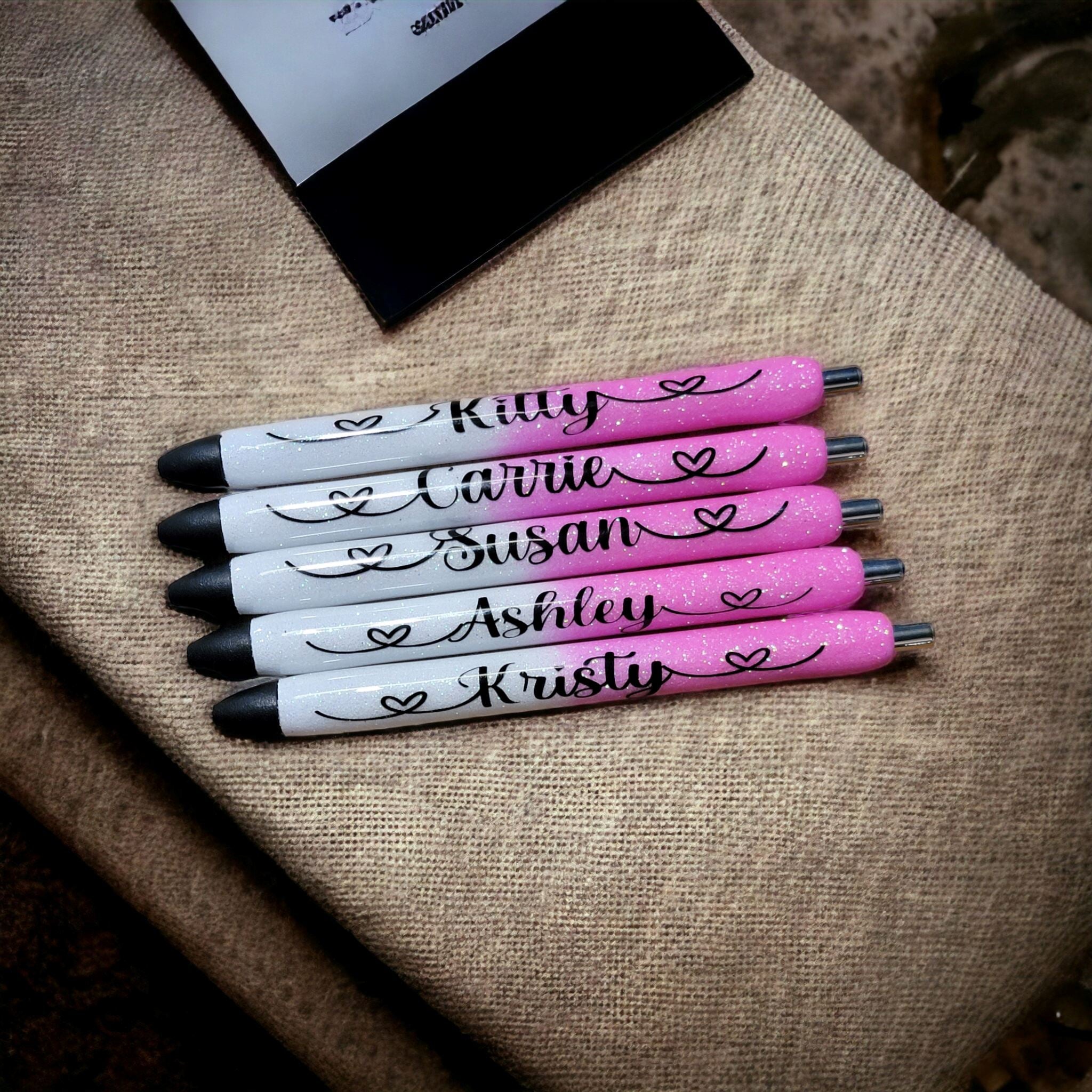 custom glitter pens great for any accasion Gravesfamilycreations
